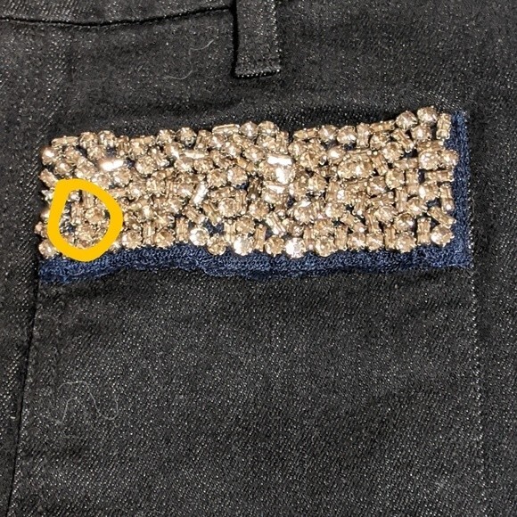 7 for all mankind embellished black skinny jeans pockets higher rise 28x… - Picture 14 of 15